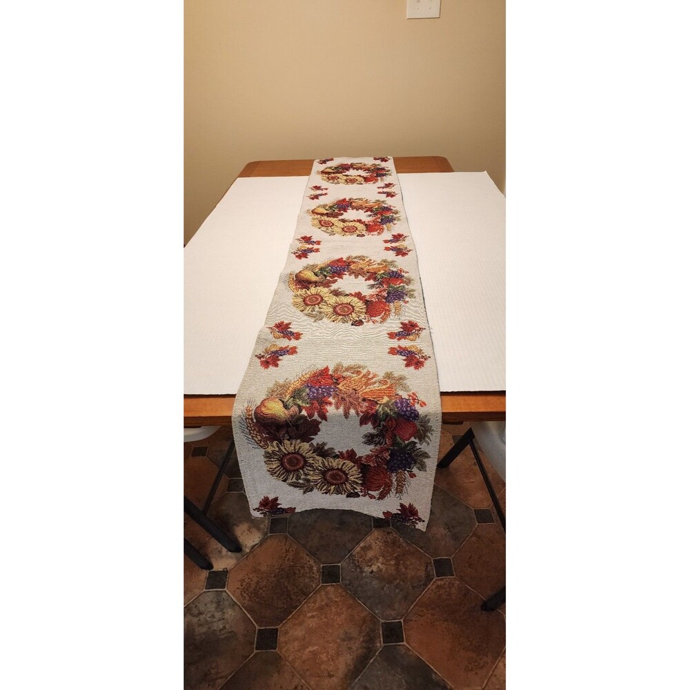 Fall harvest tablerunner approximately 68 inches